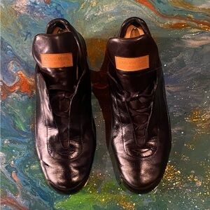 Vintage 90s Louis Vuitton Brown leather lace up trainers Men's Shoes size 9.5